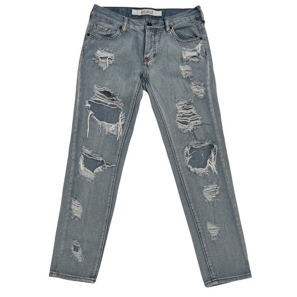 Brandy Melville Button Fly Distressed Jeans Size 23 Women’s - Picture 1 of 8